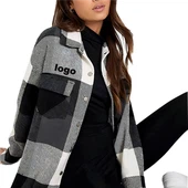 Jaquetas femininas de manga comprida plus size