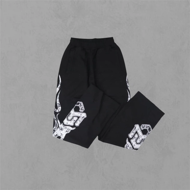 Screen Print Sweatpants Wide Leg For Fashion Brand