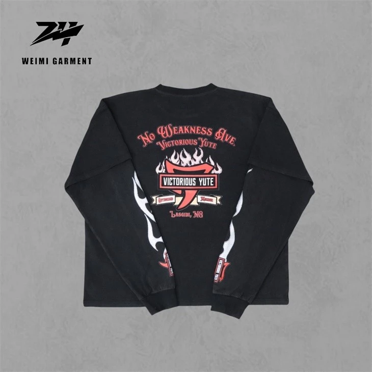 Street Wear Double Layer Long Sleeve T-shirts Street Wear Double Layer Long Sleeve T-shirts